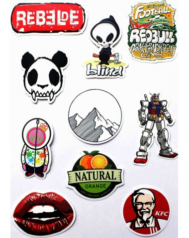 Набор наклеек (стикеров) 10 шт B8 лист А4