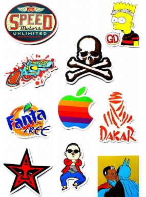 Набор наклеек (стикеров) 10 шт B9 Набор наклеек (стикеров) 10 шт B9
