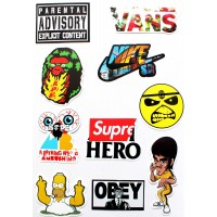 Набор наклеек (стикеров) 10 шт I2 лист А4 Набор наклеек (стикеров) 10 шт I2 лист А4