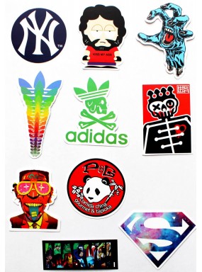 Набор наклеек (стикеров) 10 шт I3 лист А4 Набор наклеек (стикеров) 10 шт I3 лист А4