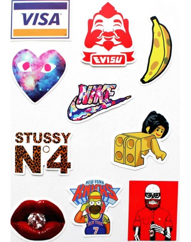 Набор наклеек (стикеров) 10 шт I4 лист А4