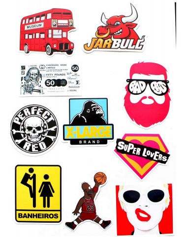 Набор наклеек (стикеров) 10 шт I7 лист А4