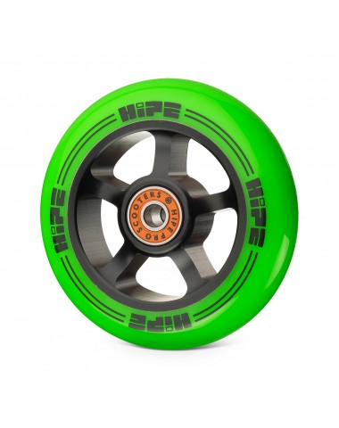 Колесо HIPE Н1 100mm black/green для трюкового самоката