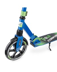 Самокат Comfort с пер. и зад. амортизаторами 2017 год колеса 230/230 Синий/зеленый Самокат Comfort с пер. и зад. амортизаторами 2017 год колеса 230/230 Синий/зеленый