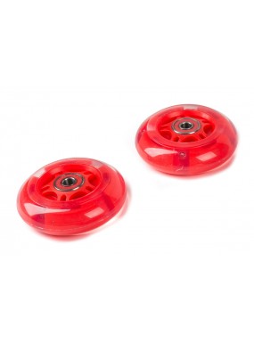 Светящиеся колеса задние 80 мм (2 шт.) Красный