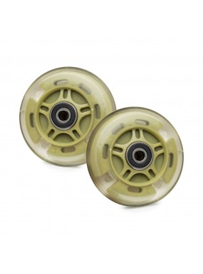 Светящиеся колеса задние 80 мм (2 шт.) Зеленый (Хаки)