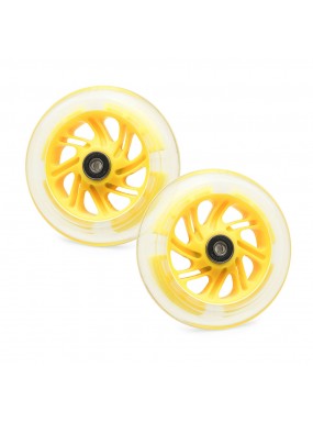 Светящиеся колеса передние 120 мм (2 шт.) 120х30 мм под модель Maxi Желтый Светящиеся колеса передние 120 мм (2 шт.) 120х30 мм под модель Maxi Желтый