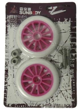 Колеса для самокатов 125/125 мм Белый/розовый