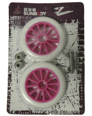 Колеса для самокатов 125/125 мм Белый/розовый