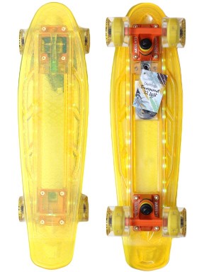 Миникруизер TRANSPARENT 22 LIGHT светящийся прозрачный желтый Миникруизер TRANSPARENT 22 LIGHT светящийся прозрачный желтый