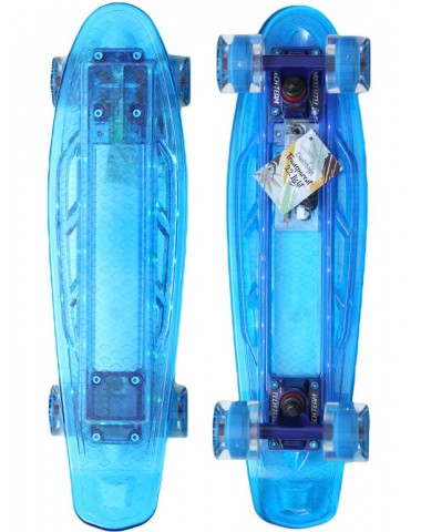 Пенни борд TRANSPARENT 22" LIGHT светящийся прозрачный голубой Пенни борд TRANSPARENT 22" LIGHT светящийся прозрачный голубой