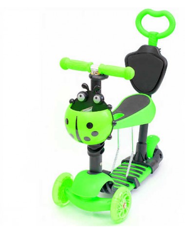 Самокат scooter 5в1 божья коровка салатовый