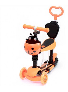 Самокат scooter 5в1 божья коровка оранжевый Самокат scooter 5в1 божья коровка оранжевый