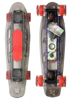 Миникруизер TRANSPARENT 22" LIGHT Music серый Миникруизер TRANSPARENT 22" LIGHT Music серый