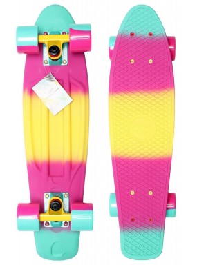 Миникруизер Multicolor 22"6" Abec 7 chrome yellow