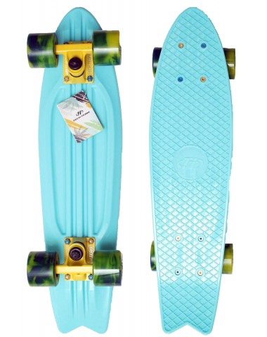 Миникруизер FISHBOARD 23" Abec 7 chrome azure Пенни борд для детей / подростков