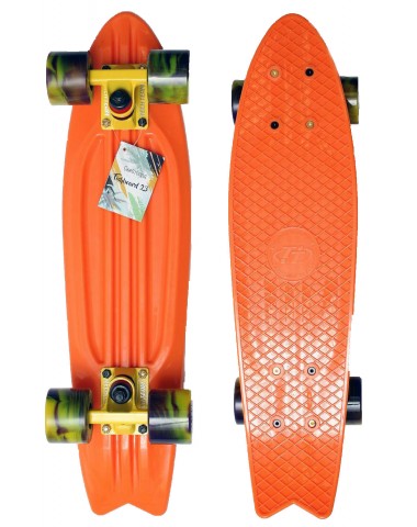 Миникруизер FISHBOARD 23" Abec 7 chrome orange Пенни борд для детей / подростков