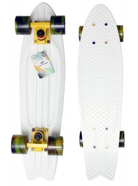 Миникруизер FISHBOARD 23" Abec 7 chrome white Миникруизер FISHBOARD 23" Abec 7 chrome white