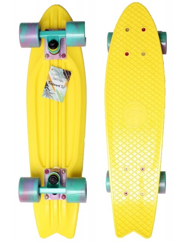 Миникруизер FISHBOARD 23" Abec 7 chrome yellow Пенни борд для детей / подростков