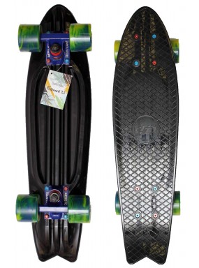 Миникруизер FISHBOARD 23" Abec 7 chrome black Миникруизер FISHBOARD 23" Abec 7 chrome black