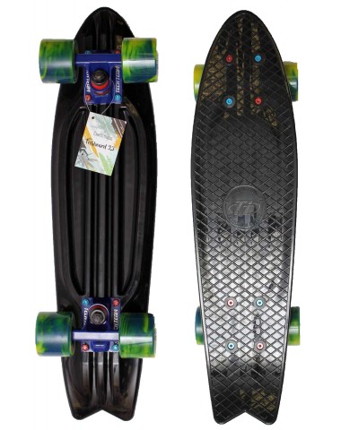 Миникруизер FISHBOARD 23" Abec 7 chrome black Пенни борд для детей / подростков