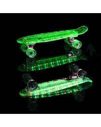 Миникруизер TRANSPARENT 22" LIGHT 2018 светящийся прозрачный зеленый Миникруизер TRANSPARENT 22" LIGHT 2018 светящийся прозрачный зеленый