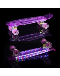 Миникруизер TRANSPARENT 22" LIGHT 2018 светящийся прозрачный сиреневый Миникруизер TRANSPARENT 22" LIGHT 2018 светящийся прозрачный сиреневый