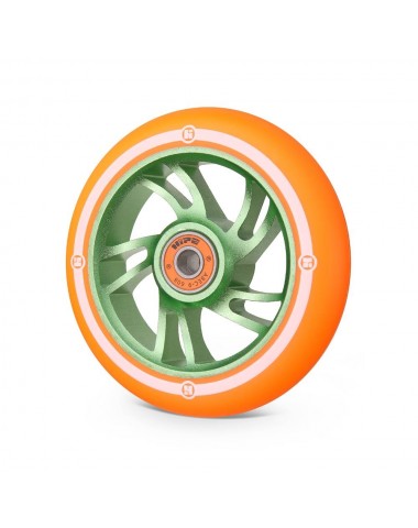 Колесо Hipe 5W 110мм зеленый/оранжевый для трюкового самоката