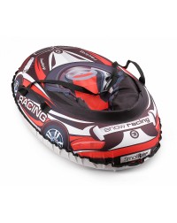 Надувные санки-тюбинг с сиденьем и ремнями Small Rider Snow Cars 3 (ВМ черно-красный)