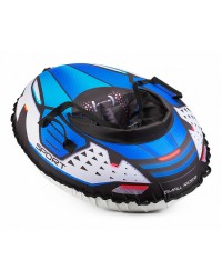 Надувные санки-тюбинг с сиденьем и ремнями Small Rider Asteroid Sport (синий)