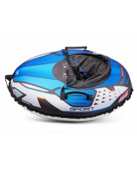Надувные санки-тюбинг с сиденьем и ремнями Small Rider Asteroid Sport (синий)