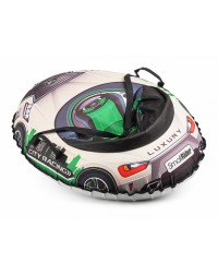 Надувные санки-тюбинг с сиденьем и ремнями Small Rider Snow Cars 3 (LX-зеленый)