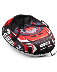 Надувные санки-тюбинг с сиденьем и ремнями Small Rider Snow Cars 3 (Сафари красный)