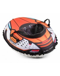 Надувные санки-тюбинг с сиденьем и ремнями Small Rider Asteroid Sport (оранжевый)