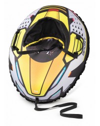 Надувные санки-тюбинг с сиденьем и ремнями Small Rider Asteroid Sport (зеленый)