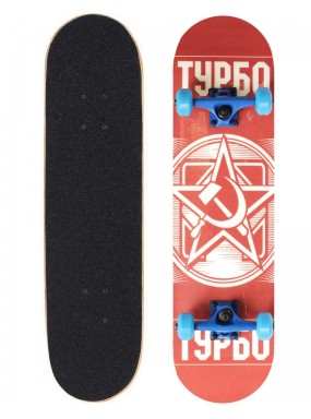 Cкейтборд в сборе  Turbo звезда красная