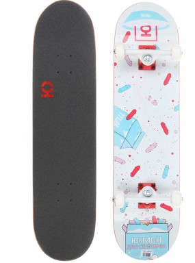 Скейтборд в сборе ЮНИОН FLAKES WHITE 32 X 8 (20.3 СМ)