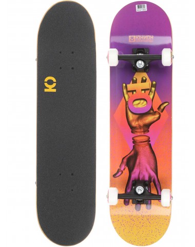 Скейтборд в сборе ЮНИОН HANDS PURPLE/ORANGE 31.725 X 8 (20.3 СМ) Трюковый для детей / подростков Скейтборд в сборе ЮНИОН HANDS PURPLE/ORANGE 31.725 X 8 (20.3 СМ) Трюковый для детей / подростков