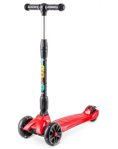 Самокат Rapid со светящимися колесами Красный трехколесный / кикборд Самокат Rapid со светящимися колесами Красный трехколесный / кикборд
