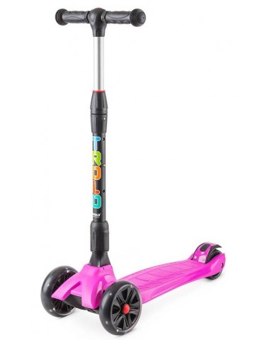 Самокат Rapid со светящимися колесами Розовый (Сиреневый) трехколесный / кикборд Самокат Rapid со светящимися колесами Розовый (Сиреневый) трехколесный / кикборд
