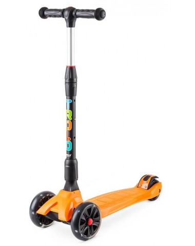 Самокат Rapid со светящимися колесами Оранжевый трехколесный / кикборд Самокат Rapid со светящимися колесами Оранжевый трехколесный / кикборд