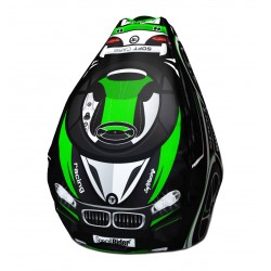 Мешок-рюкзак-подушка, спинка для тюбингов ST4, Small Rider Bags Машинки (BM зеленый)