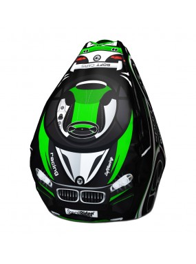 Мешок-рюкзак-подушка, спинка для тюбингов ST4, Small Rider Bags Машинки (BM зеленый)