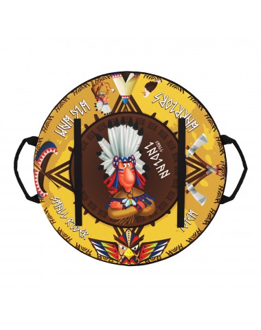 Ледянка-щит с ремнями, мягкая Small Rider Slider, 55 см (Индеец)