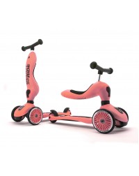 Детский трехколесный самокат с сиденьем Scoot&Ride HighwayKick 1 (Seat) (персик)
