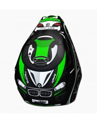 Мешок-рюкзак-подушка, спинка для тюбингов ST4, Small Rider Bags Машинки (BM зеленый)