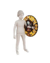 Ледянка-щит с ремнями, мягкая Small Rider Slider, 55 см (Индеец)