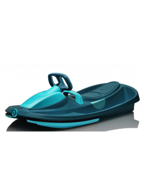 Детские пластиковые санки-снегокат c рулем и тормозом Gismo Riders Stratos (Чехия) (синий титан)