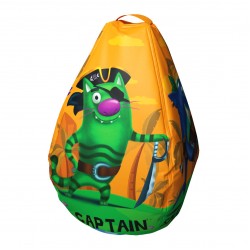 Мешок-рюкзак-подушка, спинка для тюбингов ST4, Small Rider Bags Пираты (оранжевый)