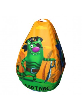 Мешок-рюкзак-подушка, спинка для тюбингов ST4, Small Rider Bags Пираты (оранжевый)